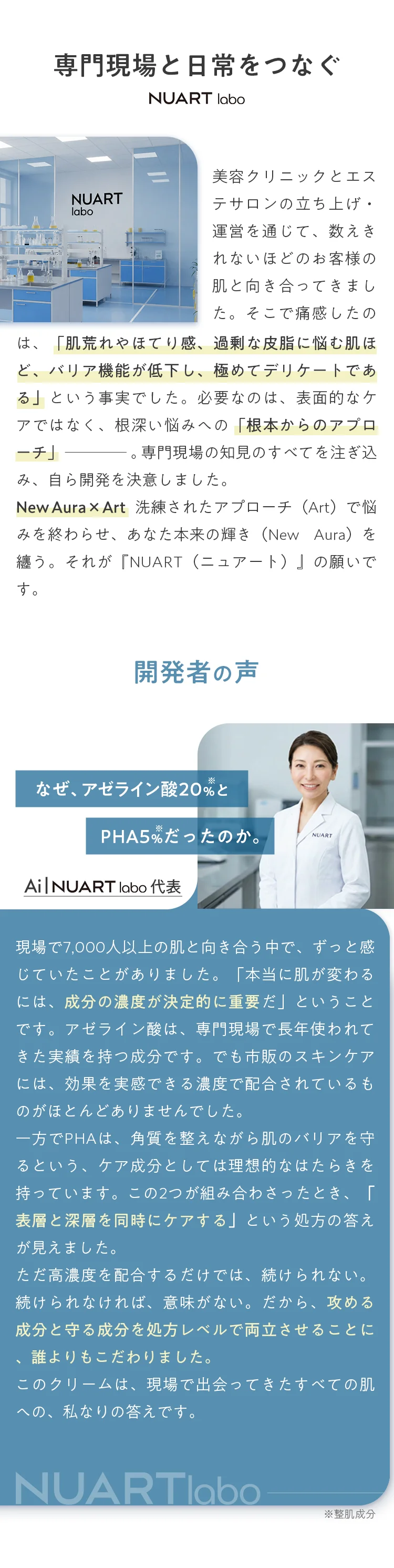 専門現場と日常をつなぐ NUART labo ブランドコンセプトと開発者の声
